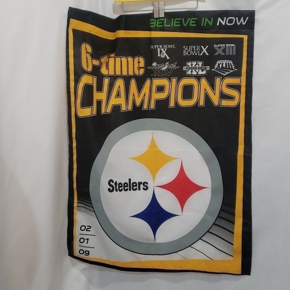 Nfl PITTSBURGH STEELERS Championship Superbowl Banner Extra Large